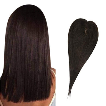 Lace Wig Toppers Hand-made Lace Base Hairpiece For Women Color #2 Darkest Brown (12cm*6cm) - FShine Shop